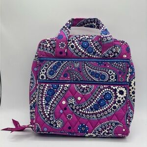 Vera Bradley Floral Paisley Cosmetic Bag in Pink and Blue